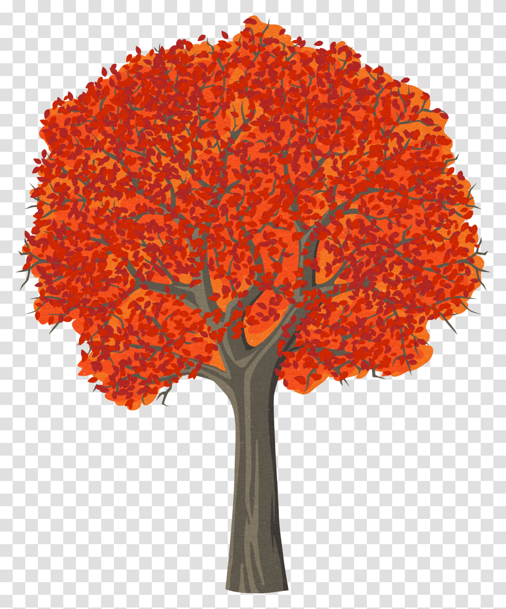 Fall Tree Clipart Red Maple Tree Drawing, Plant, Nature, Outdoors, Cross Transparent Png