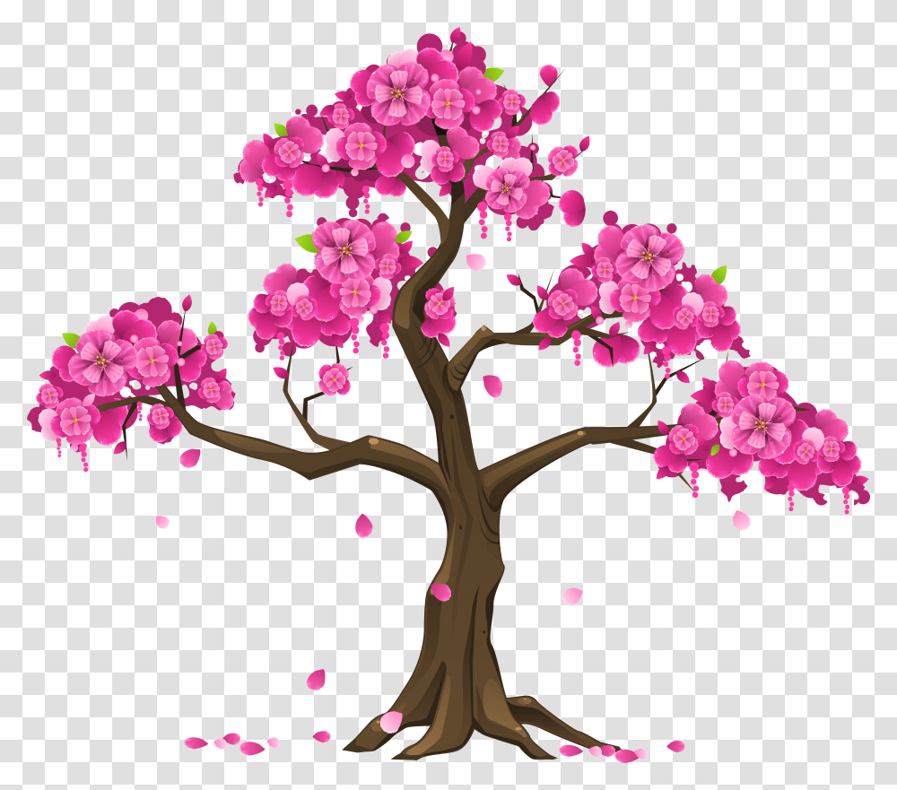 Fall Tree Clipart With Pink Clip Art Cherry Blossom Tree Transparent Png