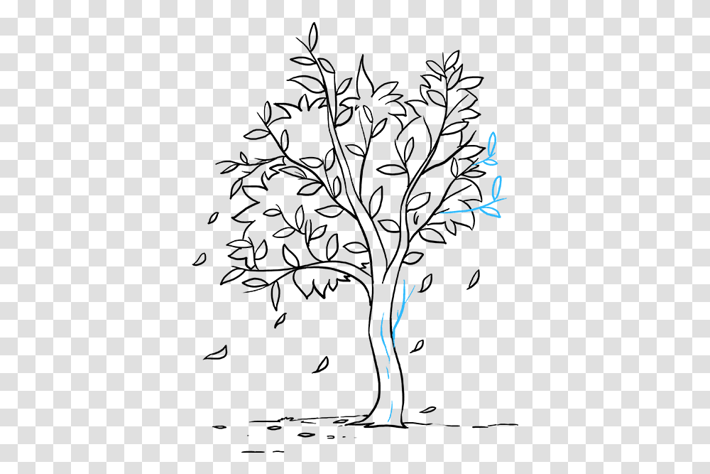 Fall Tree Drawing Easy, Sport, Silhouette, Outdoors Transparent Png