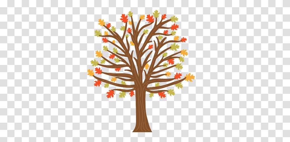 Fall Tree Scrapbook Cute Clipart For Silhouette, Plant, Floral Design, Pattern Transparent Png