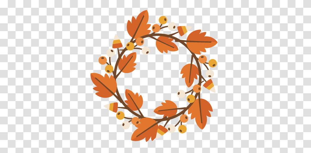 Fall Wreath Cutting For Electronic Cutting, Leaf, Plant, Seed, Grain Transparent Png