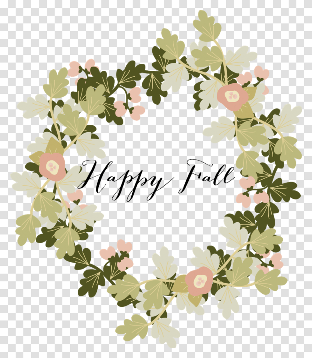 Fall Wreath Illustration, Floral Design, Pattern Transparent Png