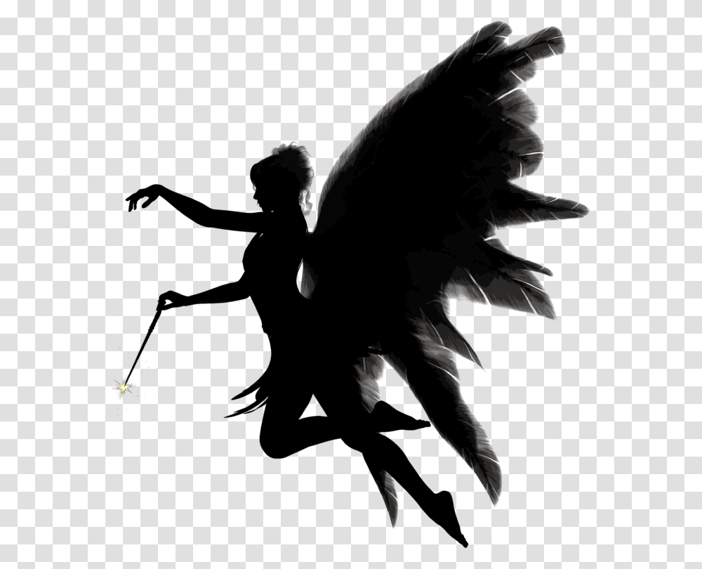 Fallen Angel Silhouette Download, Person, Human, Archangel Transparent Png