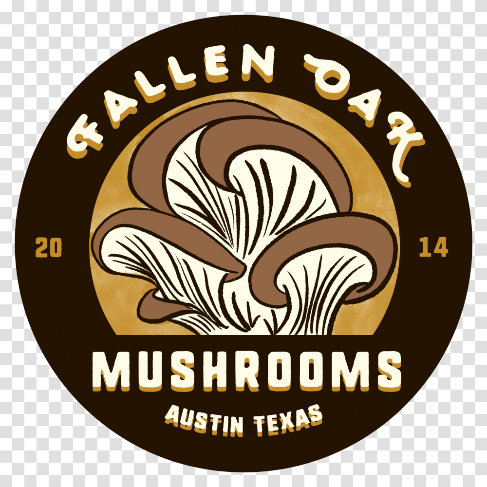 Fallen Oak Mushrooms Vs Barber Shop Fulshear, Plant, Logo, Symbol, Label Transparent Png