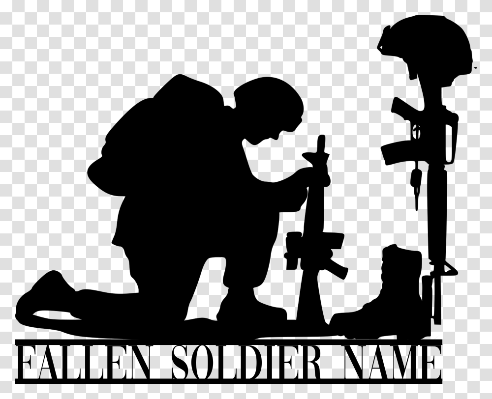 Fallen Soldier Silhouette, Gray, World Of Warcraft Transparent Png