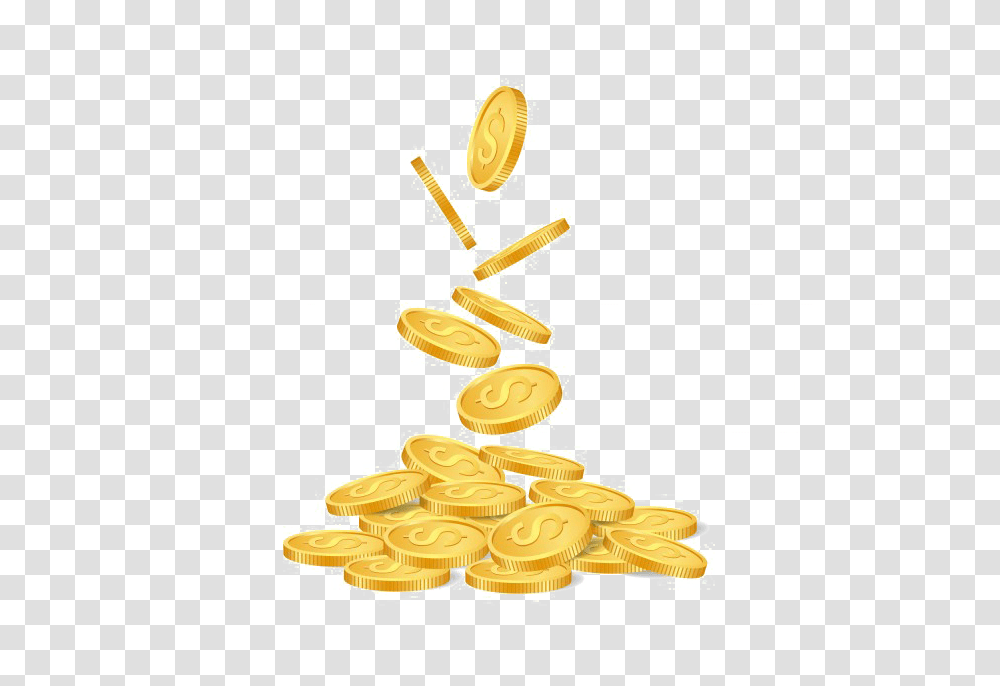 Falling Coins Photo Coins Falling Clip Art, Gold, Food Transparent Png