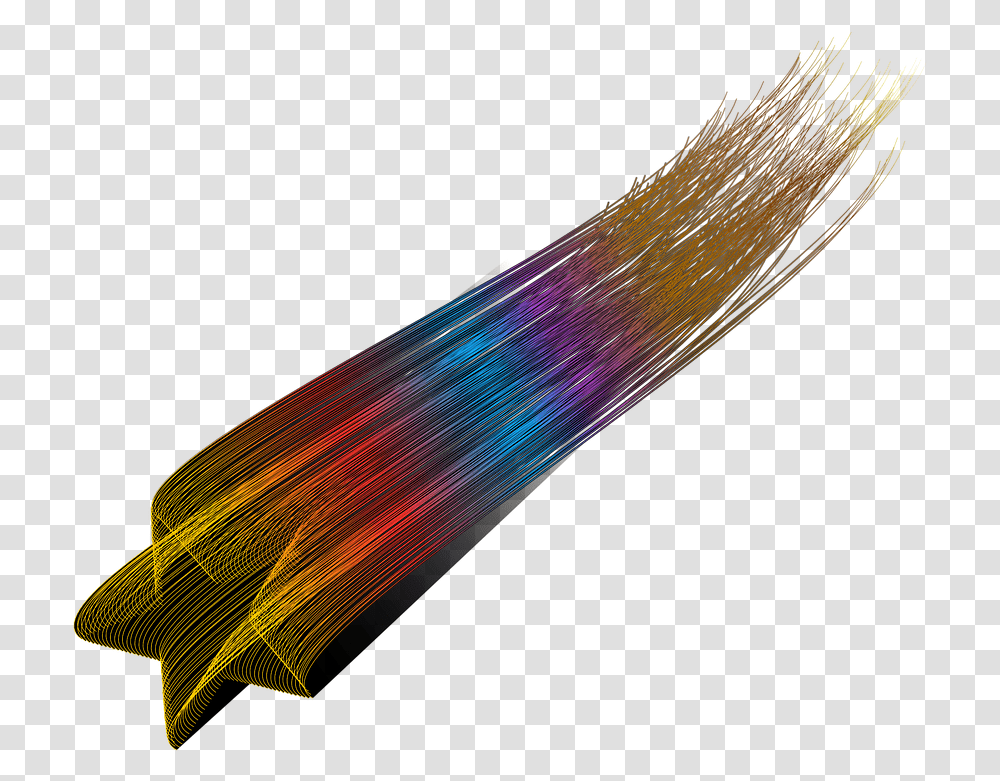 Falling Colorful Shooting Star All Shooting Star Trail, Brush, Tool, Light, Graphics Transparent Png