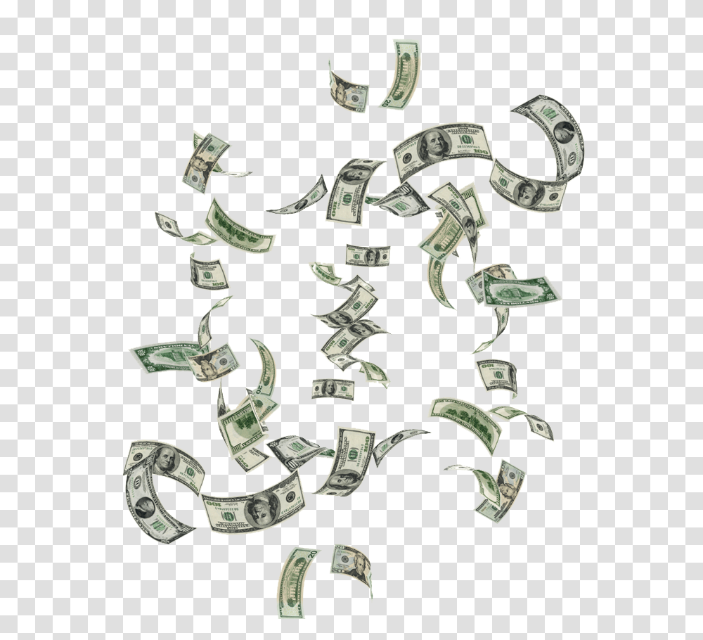 Falling Money, Dollar, Wristwatch Transparent Png