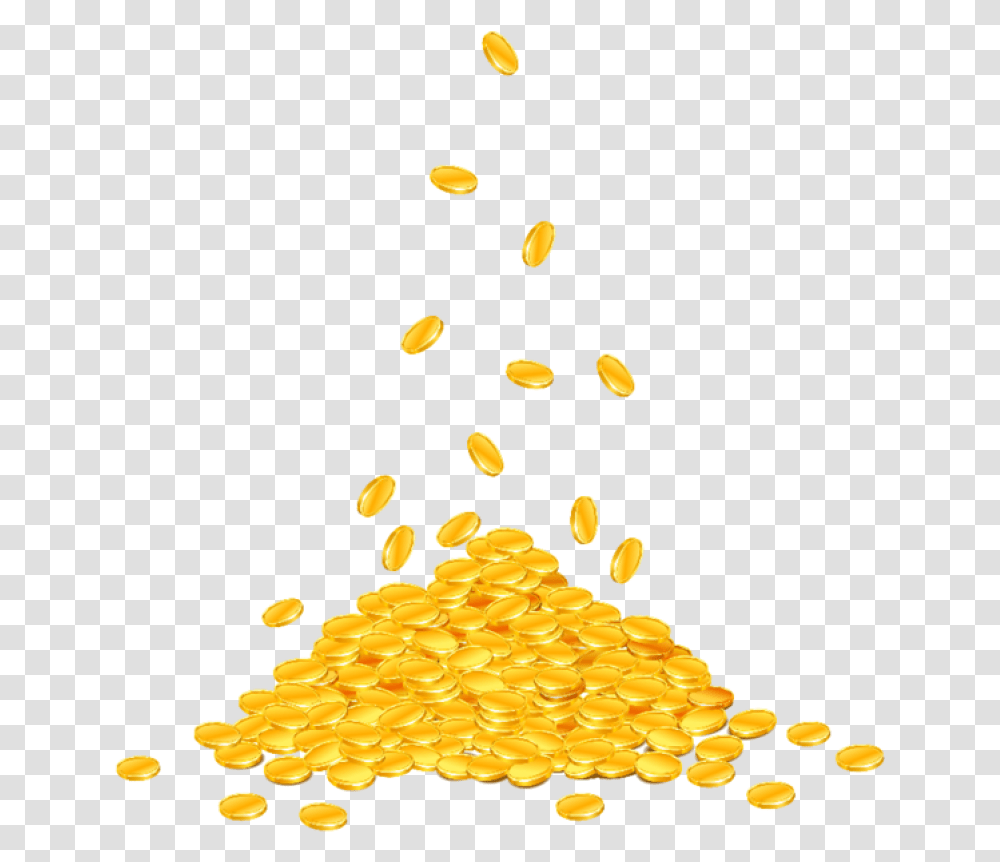 Falling Money Image Purepng Free Cc0 Gold Coin Falling, Plant, Produce, Food, Apricot Transparent Png