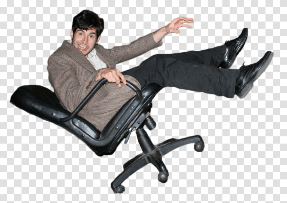 Falling Out Of Chair, Furniture, Person, Sitting Transparent Png