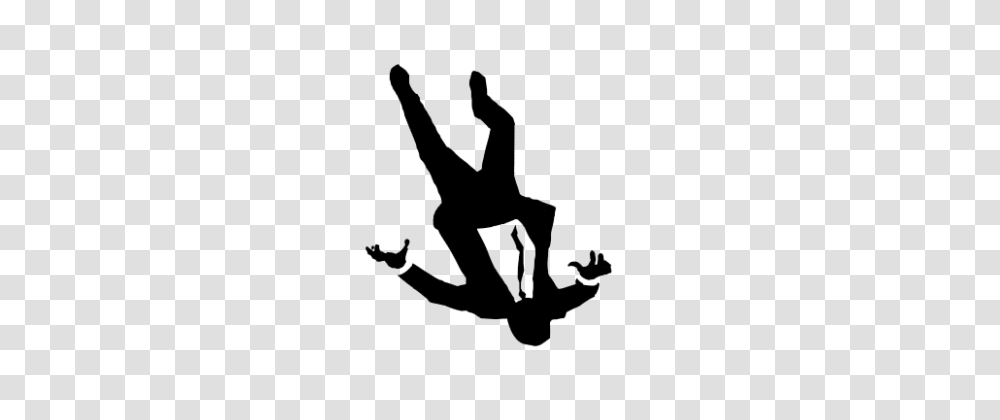 Falling Pic, Acrobatic, Leisure Activities, Silhouette, Stencil Transparent Png