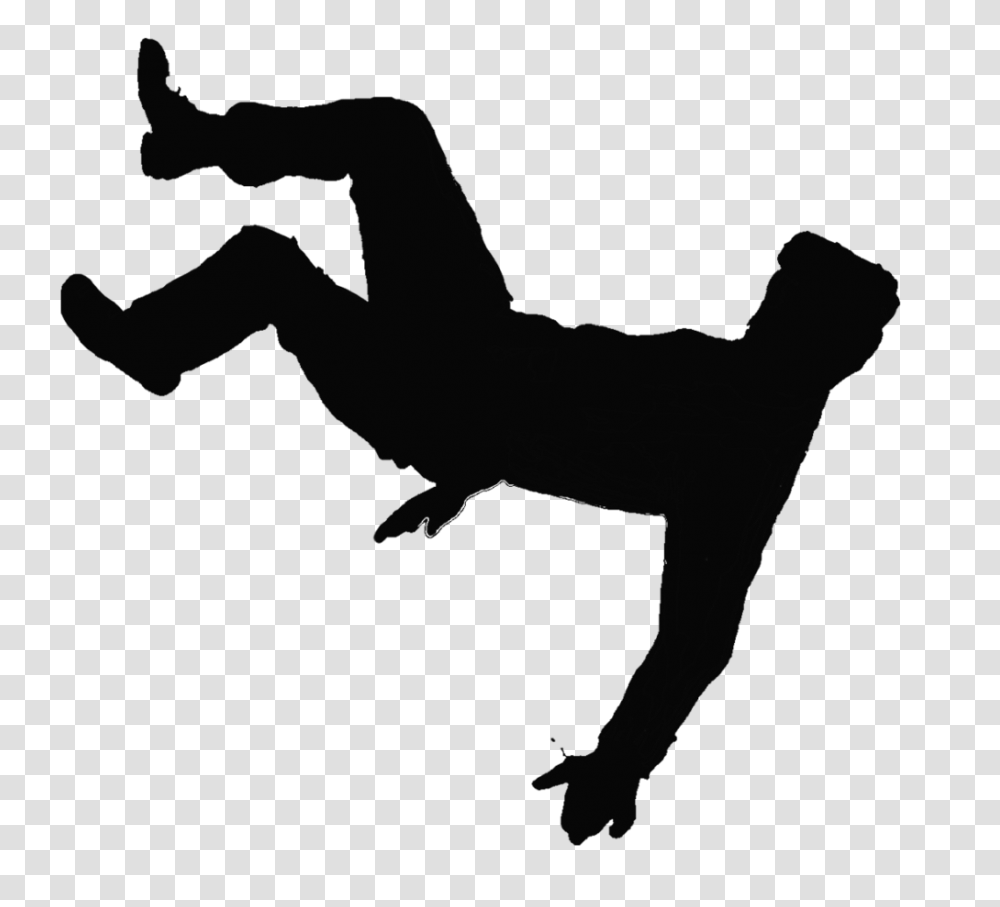 Falling Pic, Person, Human, Kicking, Silhouette Transparent Png