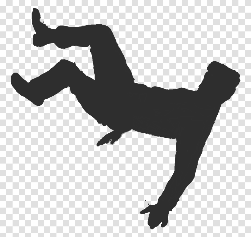 Falling Pic Vector Clipart Psd Falling Man, Silhouette, Person, Human, Cupid Transparent Png