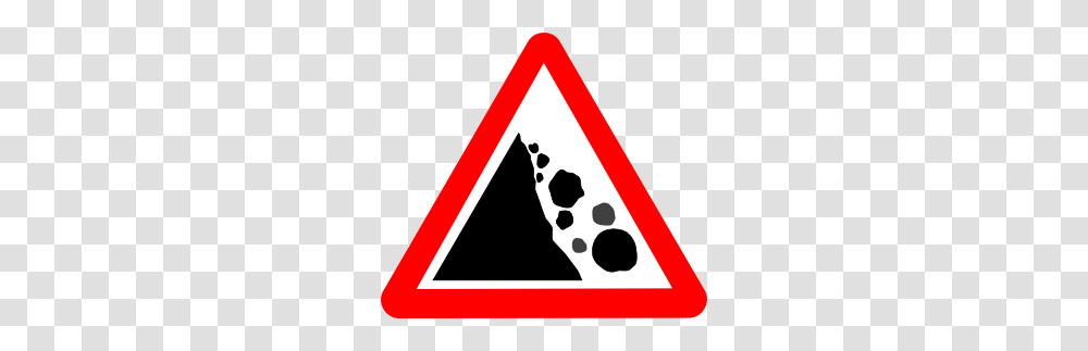 Falling Rocks Clip Art, Triangle, Sign, Road Sign Transparent Png