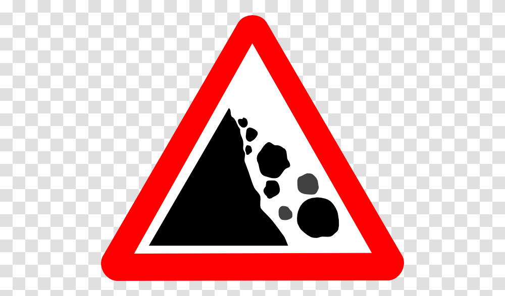 Falling Rocks Clip Art, Triangle, Sign, Road Sign Transparent Png