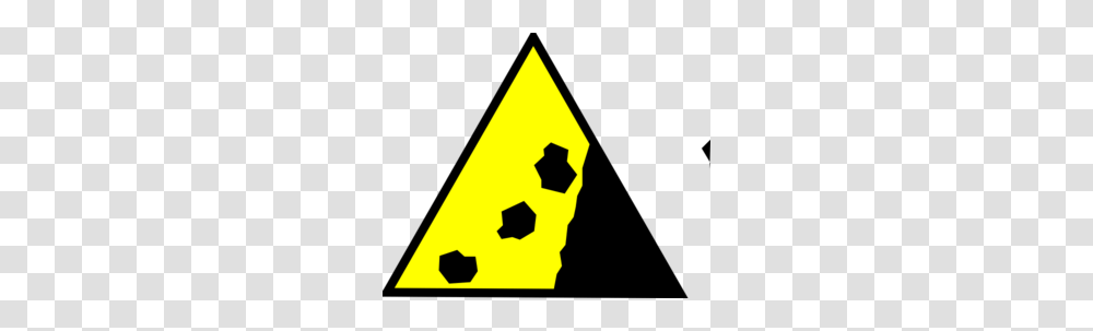 Falling Rocks Yellow Clip Art, Triangle, Sign, Star Symbol Transparent Png