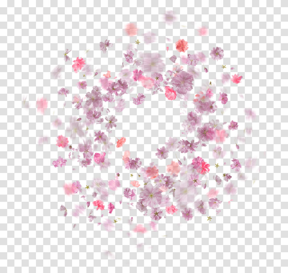 Falling Rose Petals Pocsart Background Floral Circle, Graphics, Floral Design, Pattern, Paper Transparent Png