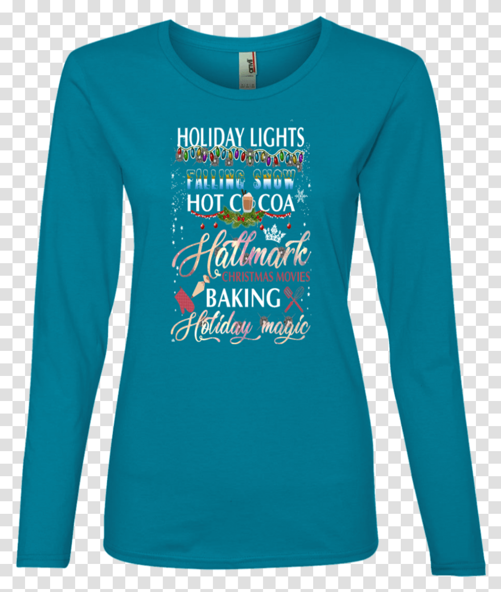 Falling Snow Long Sleeved T Shirt, Apparel, Sweatshirt, Sweater Transparent Png