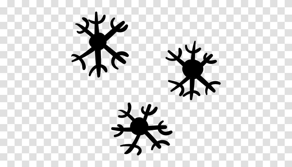 Falling Snowflakes, Stencil, Silhouette, Cross Transparent Png