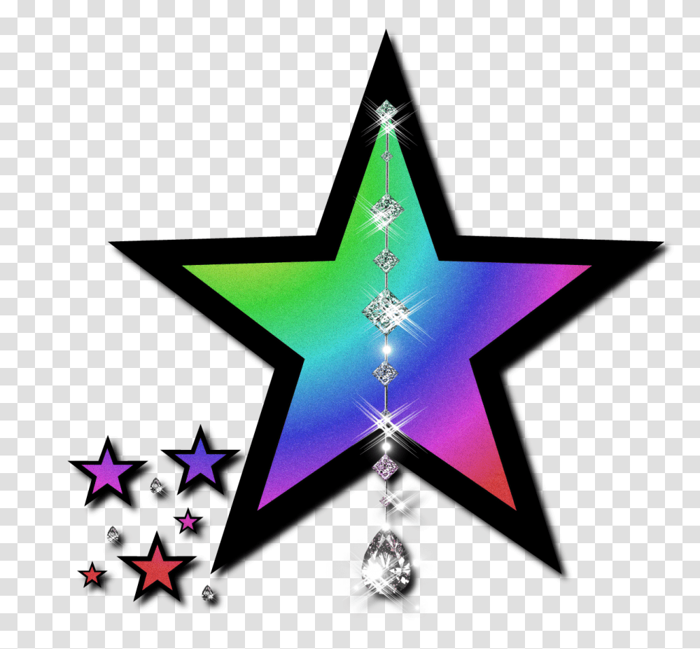 Falling Stars Clipart Colourful Star, Cross, Star Symbol Transparent Png