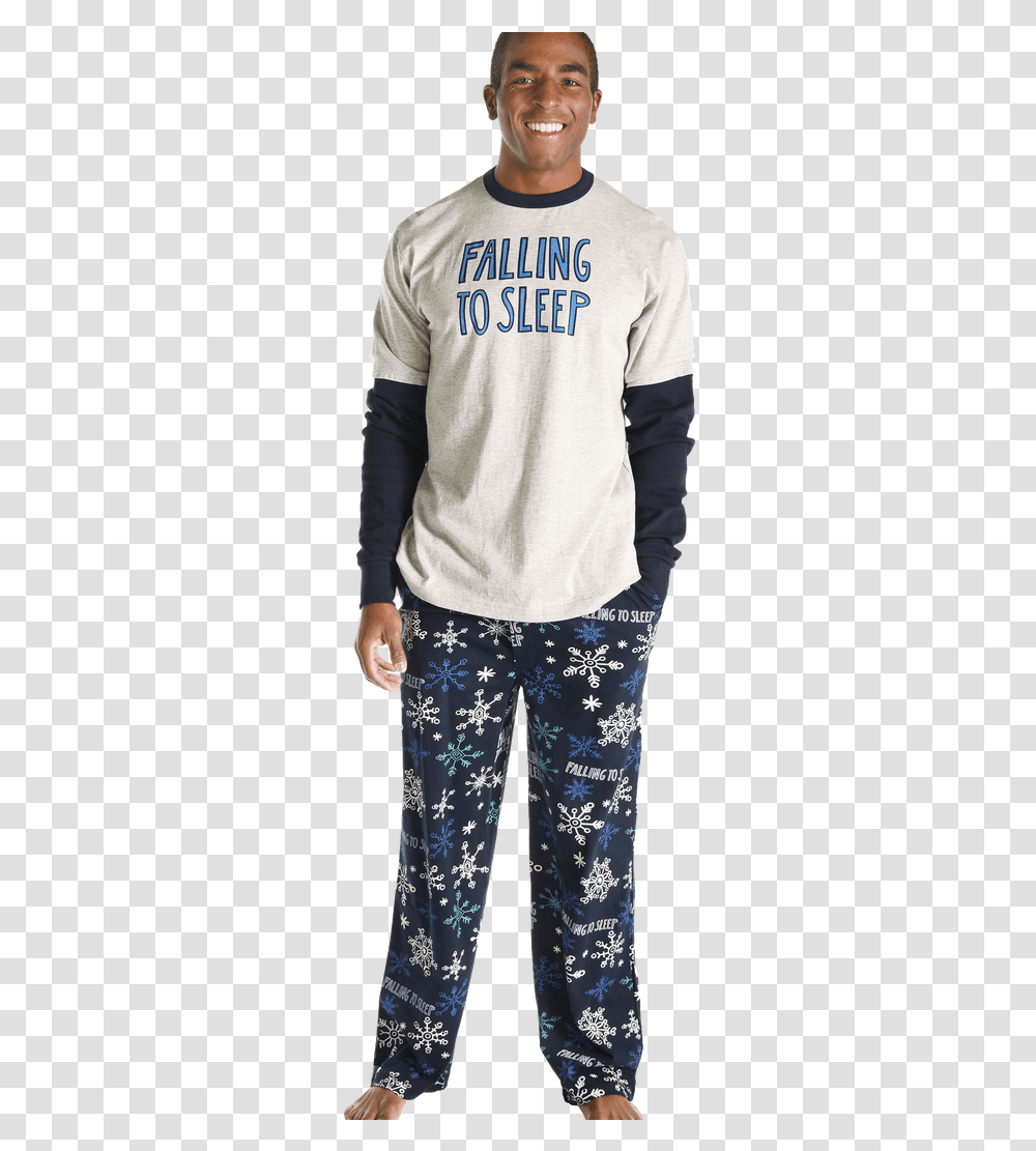 Falling To Sleep Pajamas, Sleeve, Apparel, Long Sleeve Transparent Png