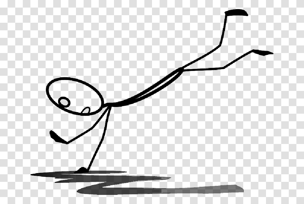 Falling Tripping Stickman Stick Figure, Stencil, Scroll, Hanger Transparent Png