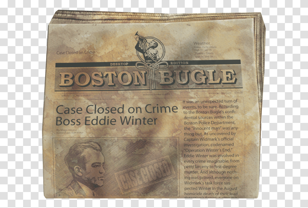 Fallout 4 Boston Bugle, Newspaper, Book Transparent Png