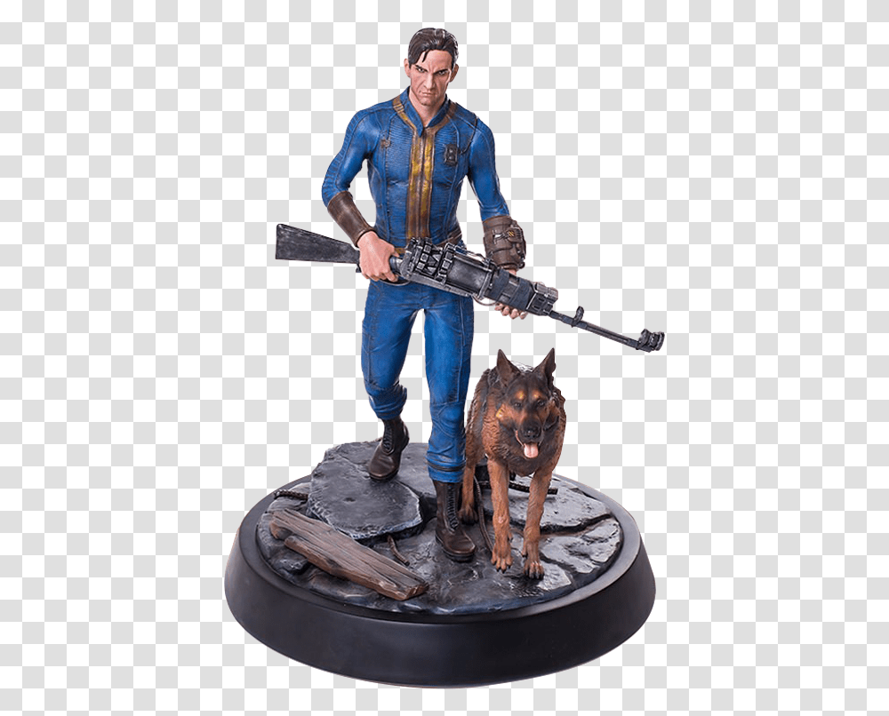 Fallout 4 Dogmeat Figure, Person, Gun, Weapon, Costume Transparent Png