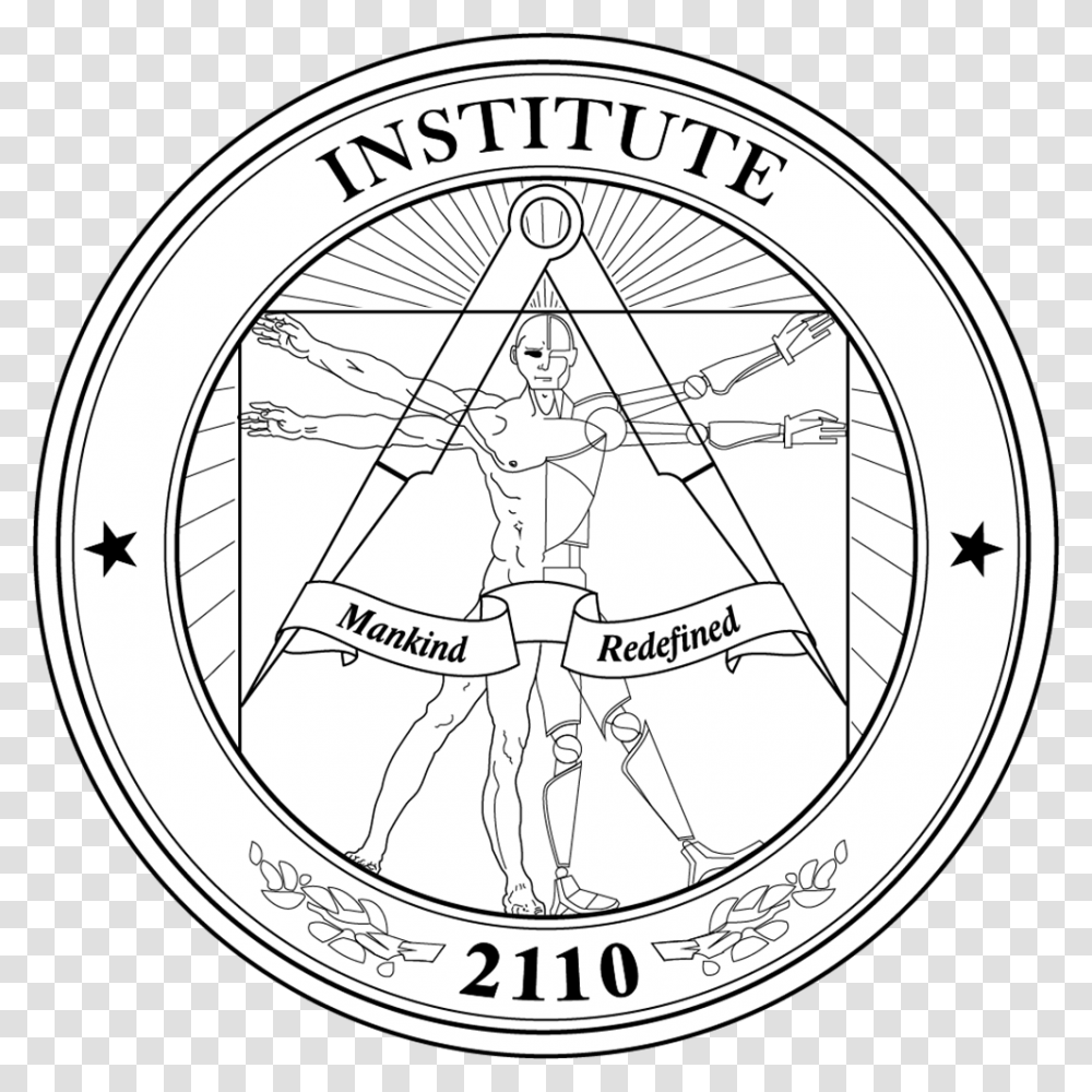 Fallout 4 Logo Institute Institute Fallout 4 Logo, Coin, Money, Clock Tower, Architecture Transparent Png