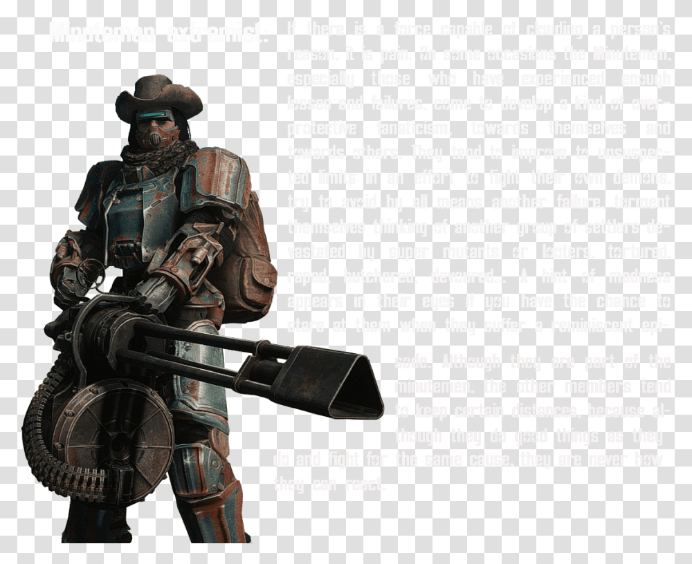 Fallout 4 Pc Minutemen Armor Mod, Person, Quake, Call Of Duty, Poster Transparent Png
