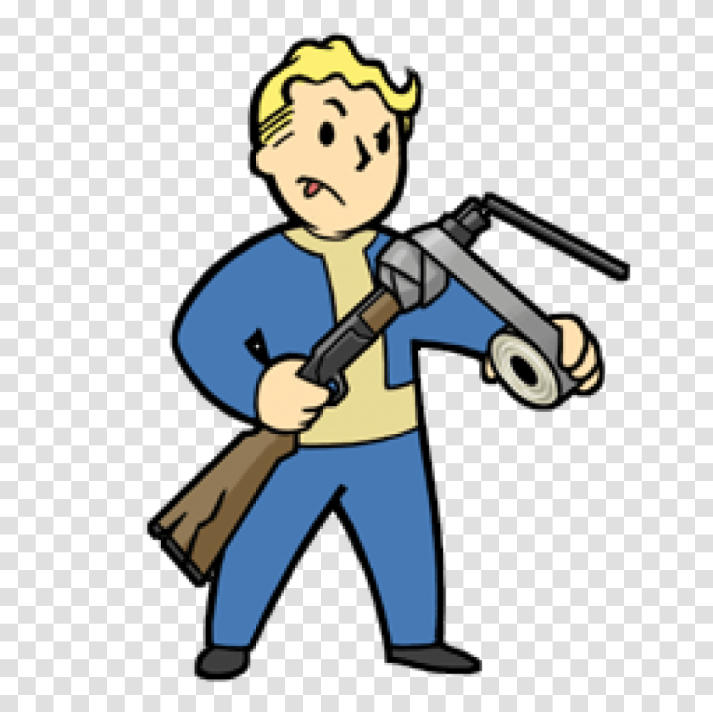 Fallout 4 Vault Boy Clipart Download Fallout Vault Boy, Tool, Leisure Activities, Cleaning, Toy Transparent Png
