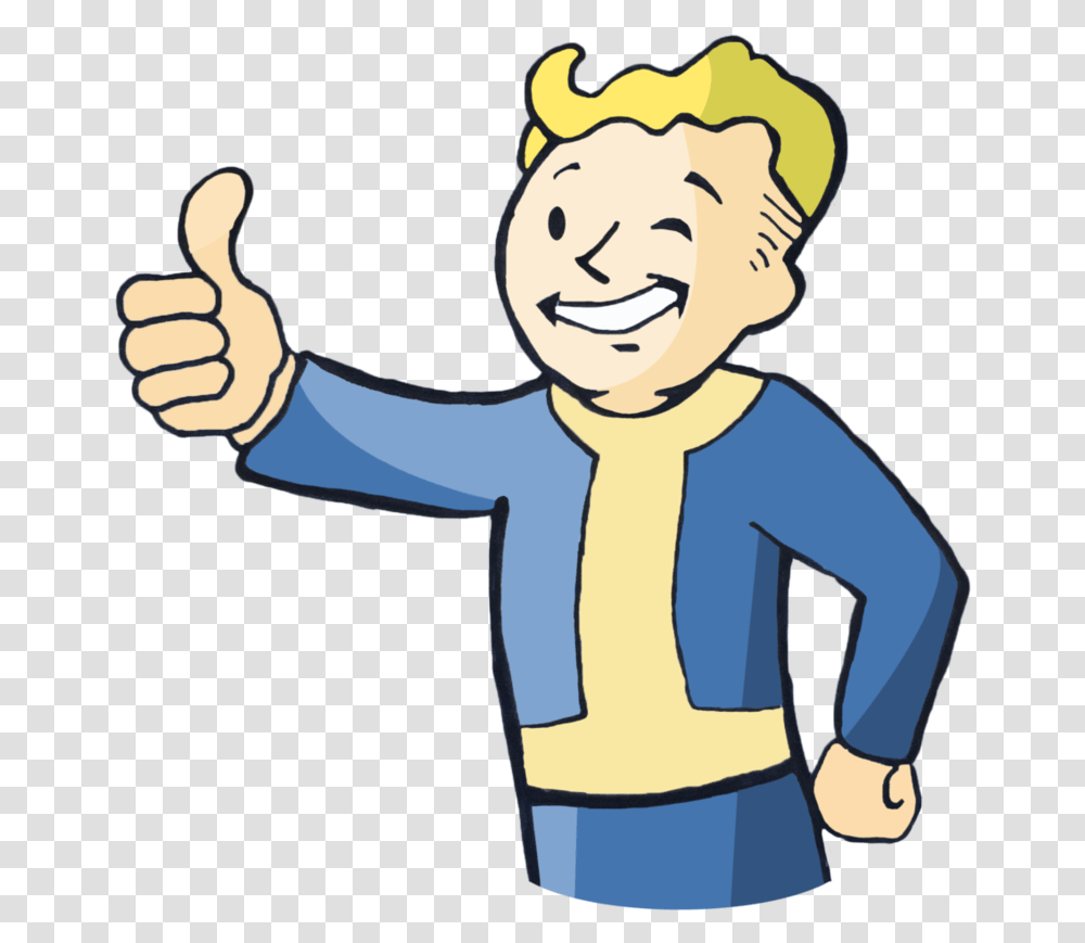 Fallout 4 Vault Boy Clipart Vault Boy Background, Thumbs Up, Finger, Hand Transparent Png