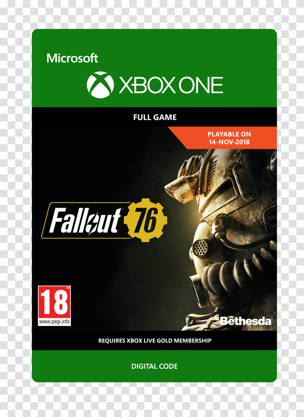 Fallout 76 Xbox One Digital, Halo, Poster, Advertisement Transparent Png