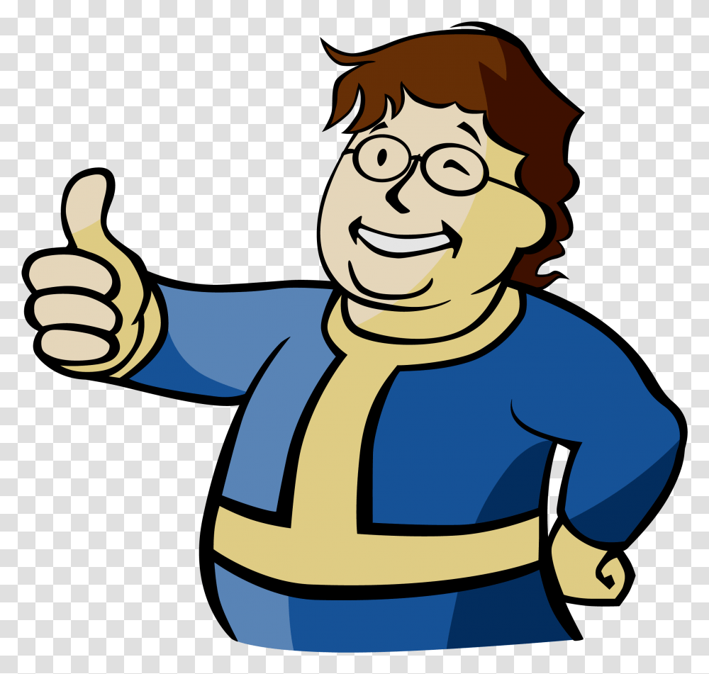 Fallout Clipart Fallout Fat Vault Boy, Person, Human, Thumbs Up, Finger Transparent Png
