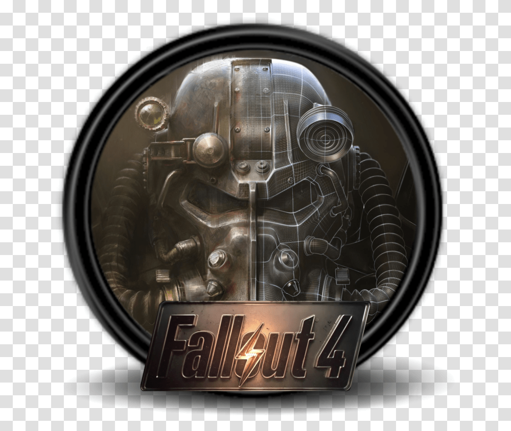 Fallout Icon Fallout Power Armor Tattoo, Helmet, Apparel, Machine Transparent Png