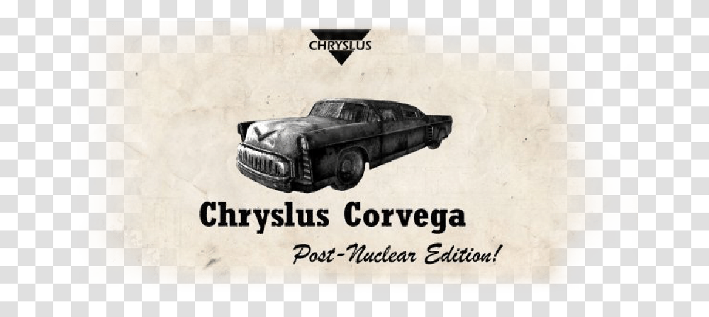 Fallout New Vegas Corvega Car, Label, Poster, Advertisement Transparent Png