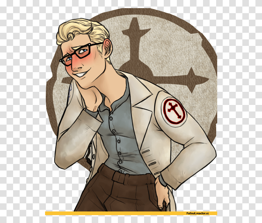 Fallout New Vegas Fictional Character, Clothing, Person, Glasses, Coat Transparent Png
