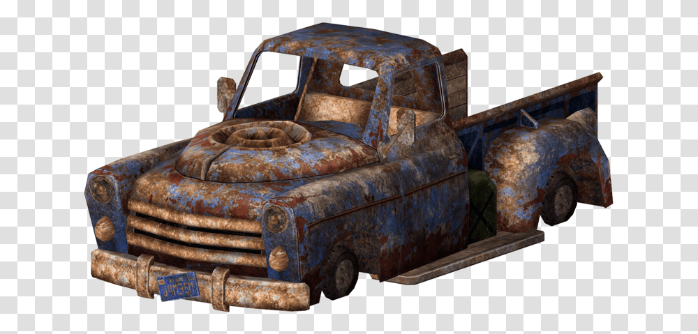 Fallout New Vegas Old Cars, Rust, Couch, Furniture, Tire Transparent Png