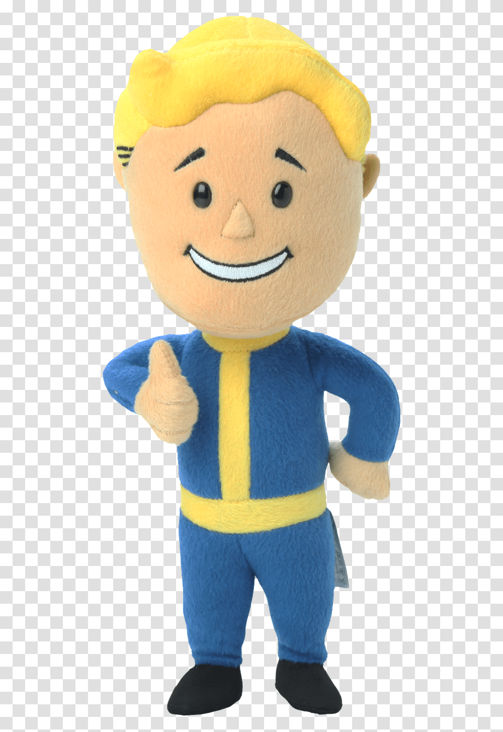 Fallout Plush Vault Boy Thumbs Up 30cm Stuffed Toy, Doll, Person, Human Transparent Png