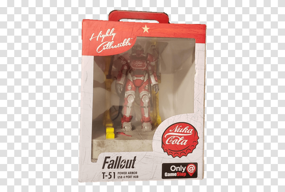 Fallout T 51 Nuka Cola 4 Port Usb Charger Fallout, Figurine, Poster, Advertisement, Beverage Transparent Png