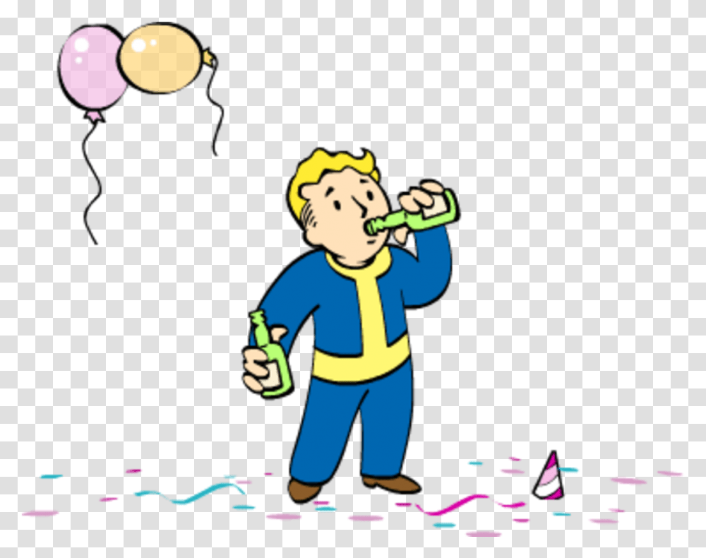 Fallout Vault Boy New Year Fallout Vault Boy Party, Person, Human, Paper, Juggling Transparent Png