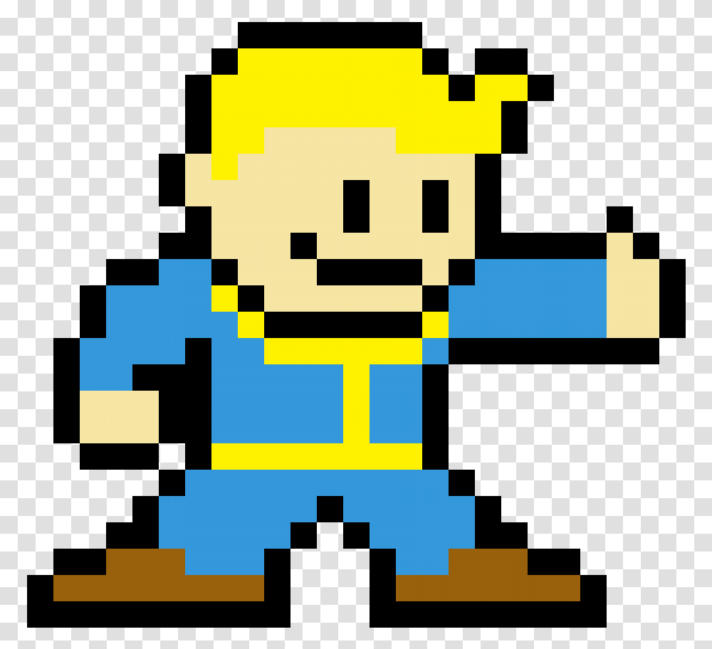 Fallout Vault Boy Pixel Art, Pac Man Transparent Png