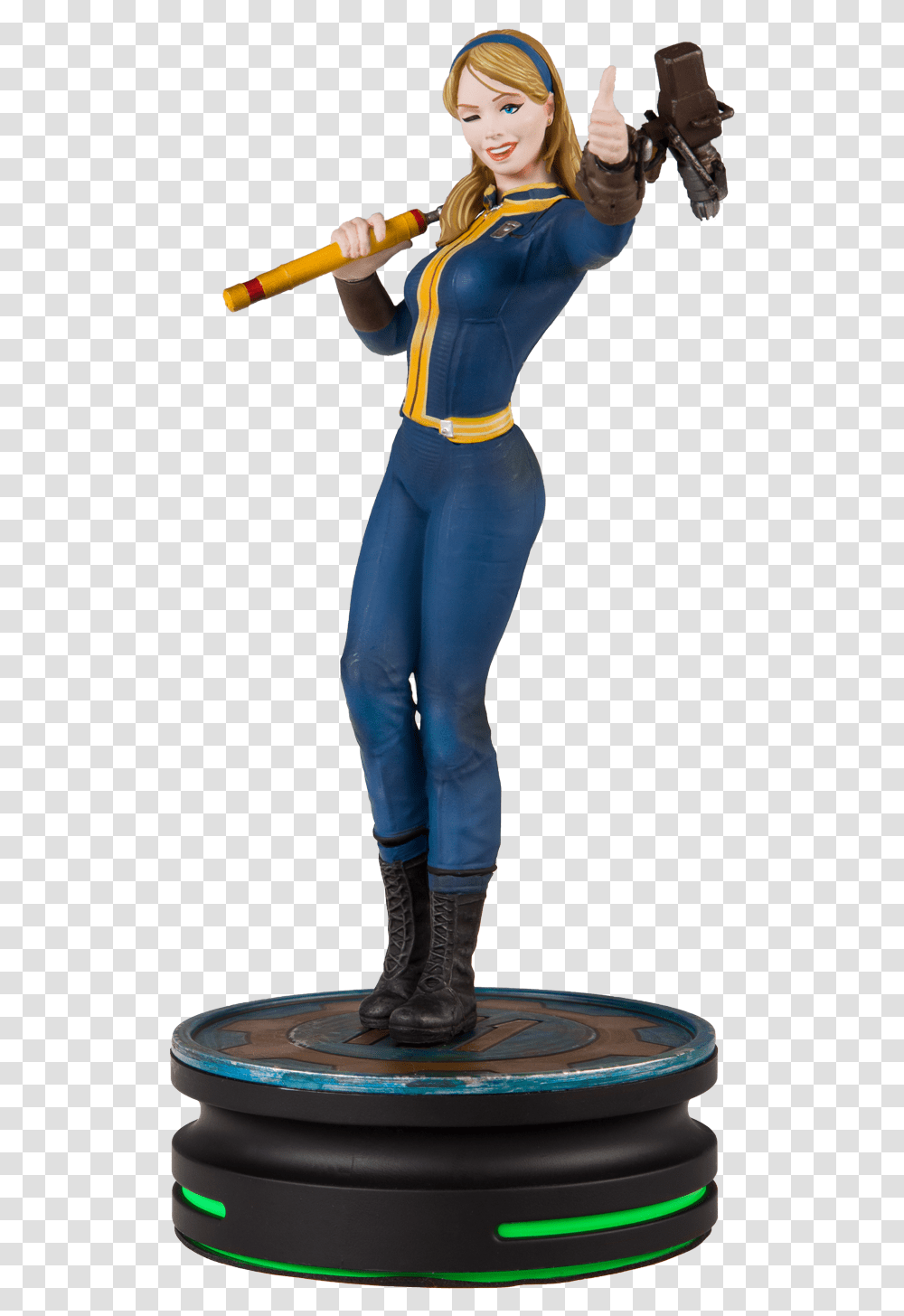 Fallout Vault Girl Statue, Costume, Person, Spandex Transparent Png