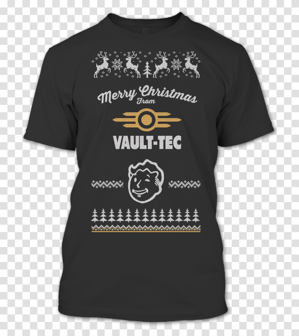 Fallout Video Game T Shirt Merry Christmas Vault Tec T Shirt Versace T Shirt 2020, Clothing, Apparel, T-Shirt, Person Transparent Png