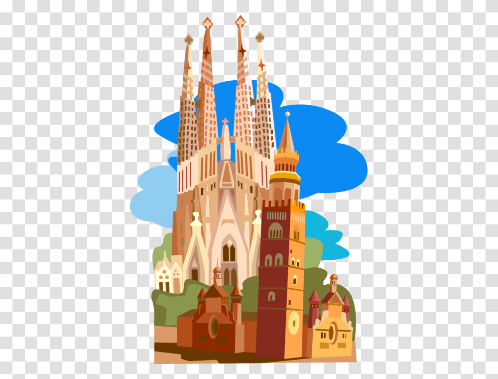 Familia Clipart La Sagrada Familia, Architecture, Building, Theme Park, Amusement Park Transparent Png