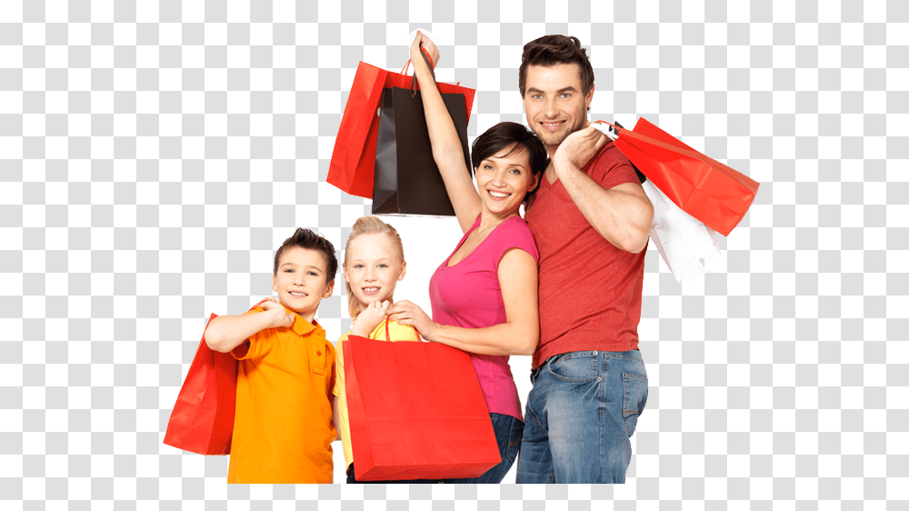 Familia Feliz1 Family Shopping Images Free Download, Person, Human, People, Bag Transparent Png