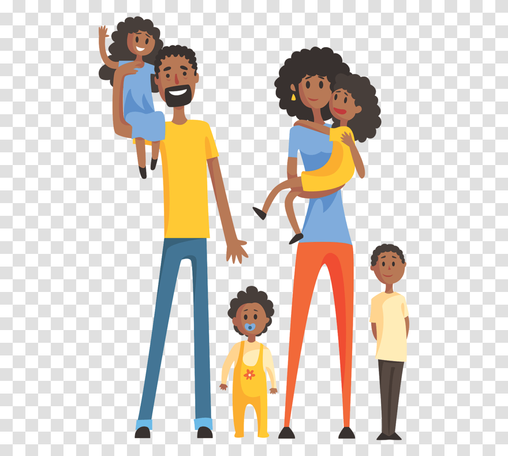 Familia Negra Feliz Desenho Download Frases Alusivas A Familias En Accion, People, Person, Human, Family Transparent Png