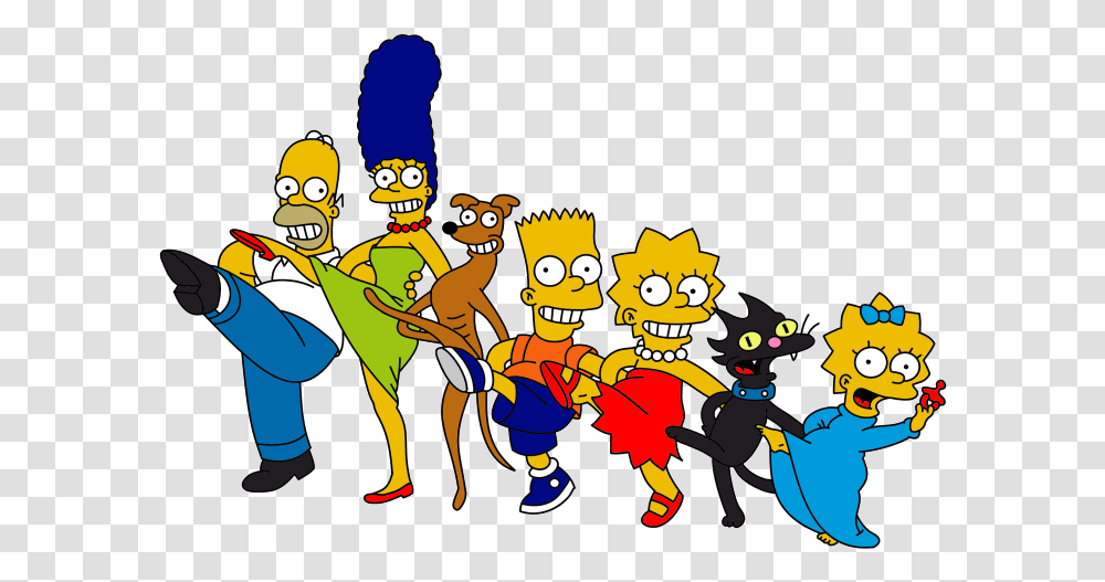 Familia Simpson Simpsons Clipart, Person, Graphics, Crowd, People Transparent Png