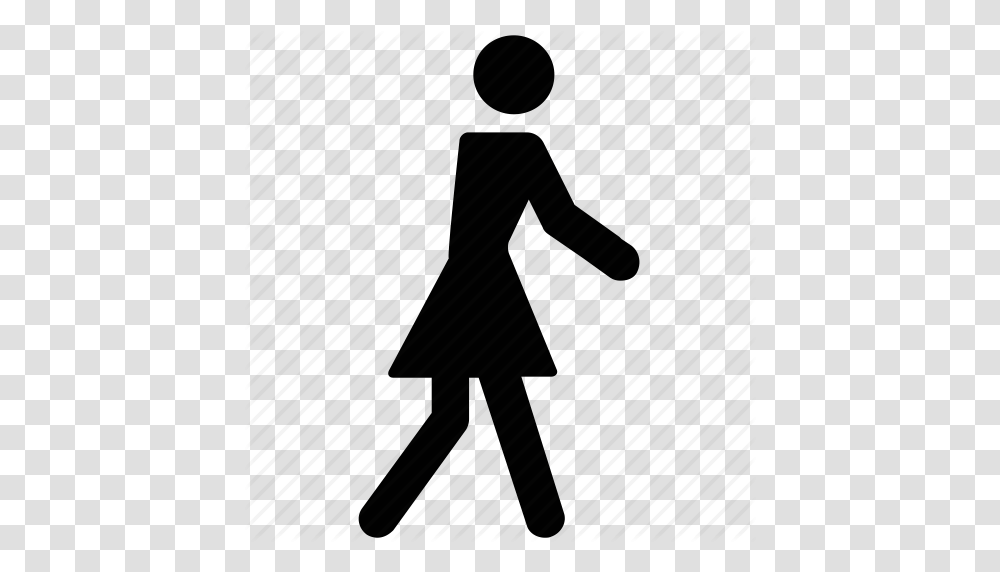 Familiar Female Girl Silhouettes Walking Woman Icon, Leisure Activities, Standing, Hand, Piano Transparent Png