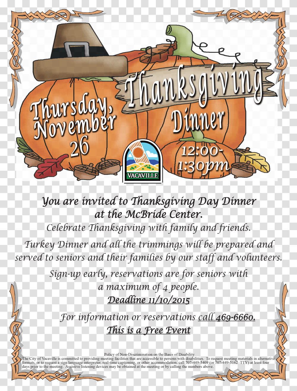Family And Friends Thanksgiving Dinner Invitation, Advertisement, Poster, Flyer, Paper Transparent Png